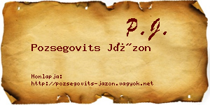 Pozsegovits Jázon névjegykártya